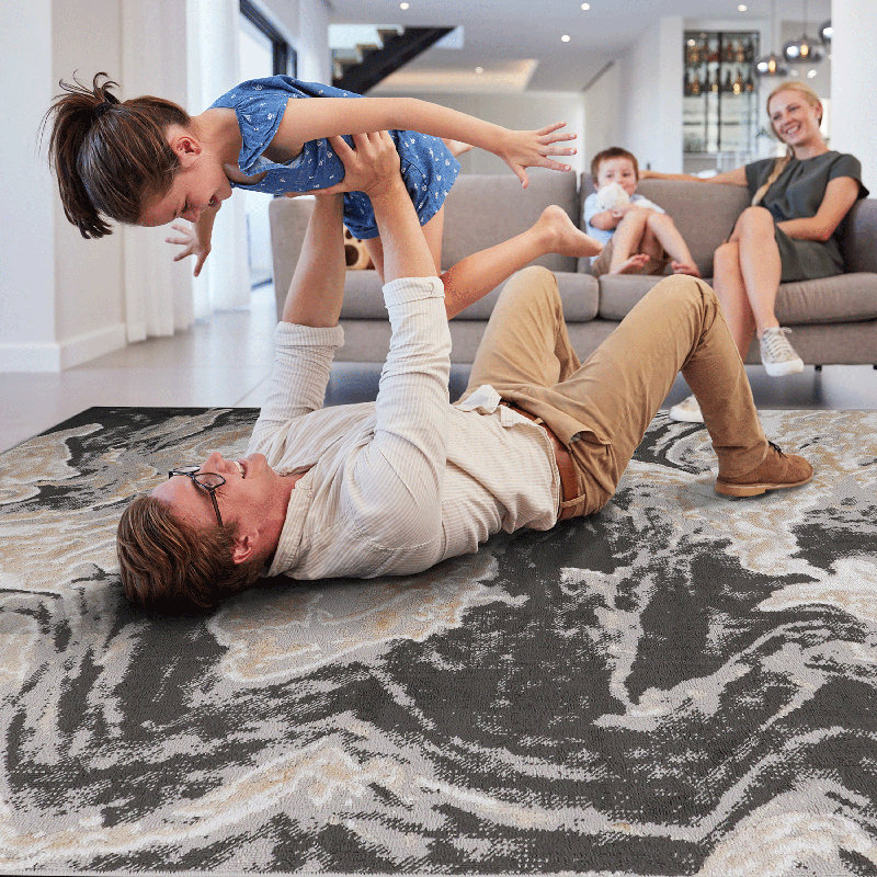 Tapis de salle à manger NAAR Payas, Rectangle 6 pi x 9 pi