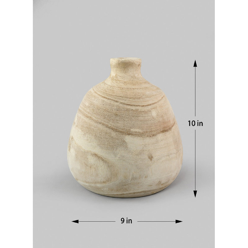 Irwinton Handmade Wood Table Vase