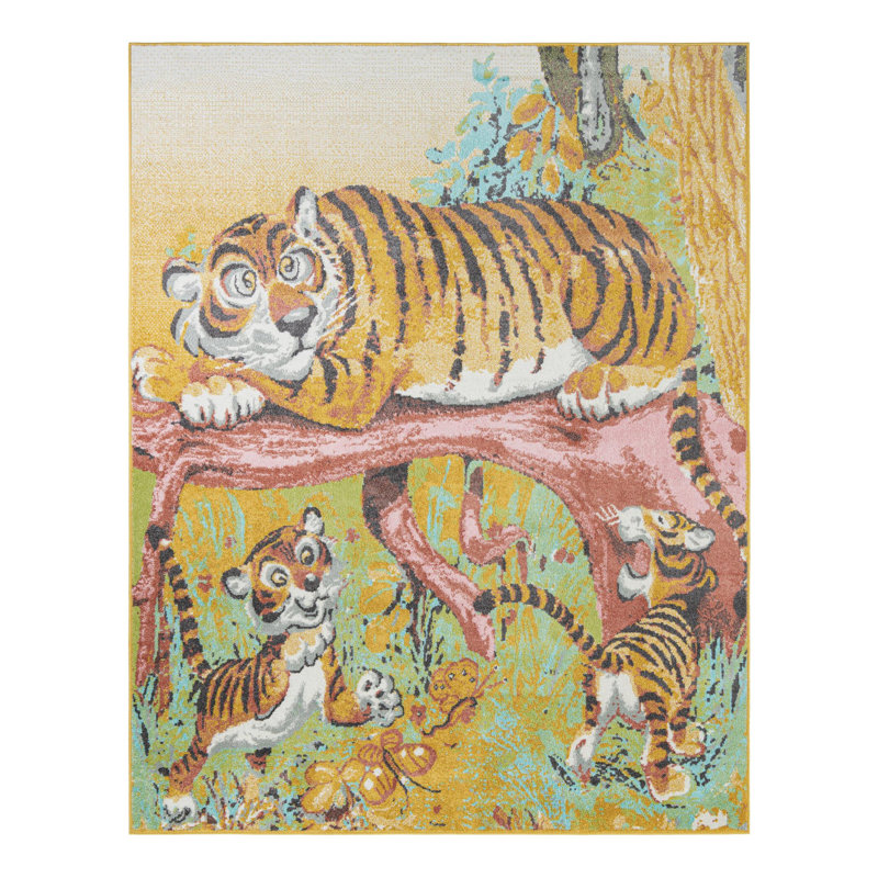 Unique Loom Tigger Whimsy Kids Rug, Rectangle 7'10" x 10'