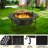 37 Inch Outdoor Fire Pit, 3 in 1 Large Wood Burning Fire Pit, Metal Round Fire Pit Table with Spark Screen Lid, Charcoal Grate & Fire Poker, Heavy Duty Steel Firepit for Patio Backyard Garden BBQ Camping Bonfire