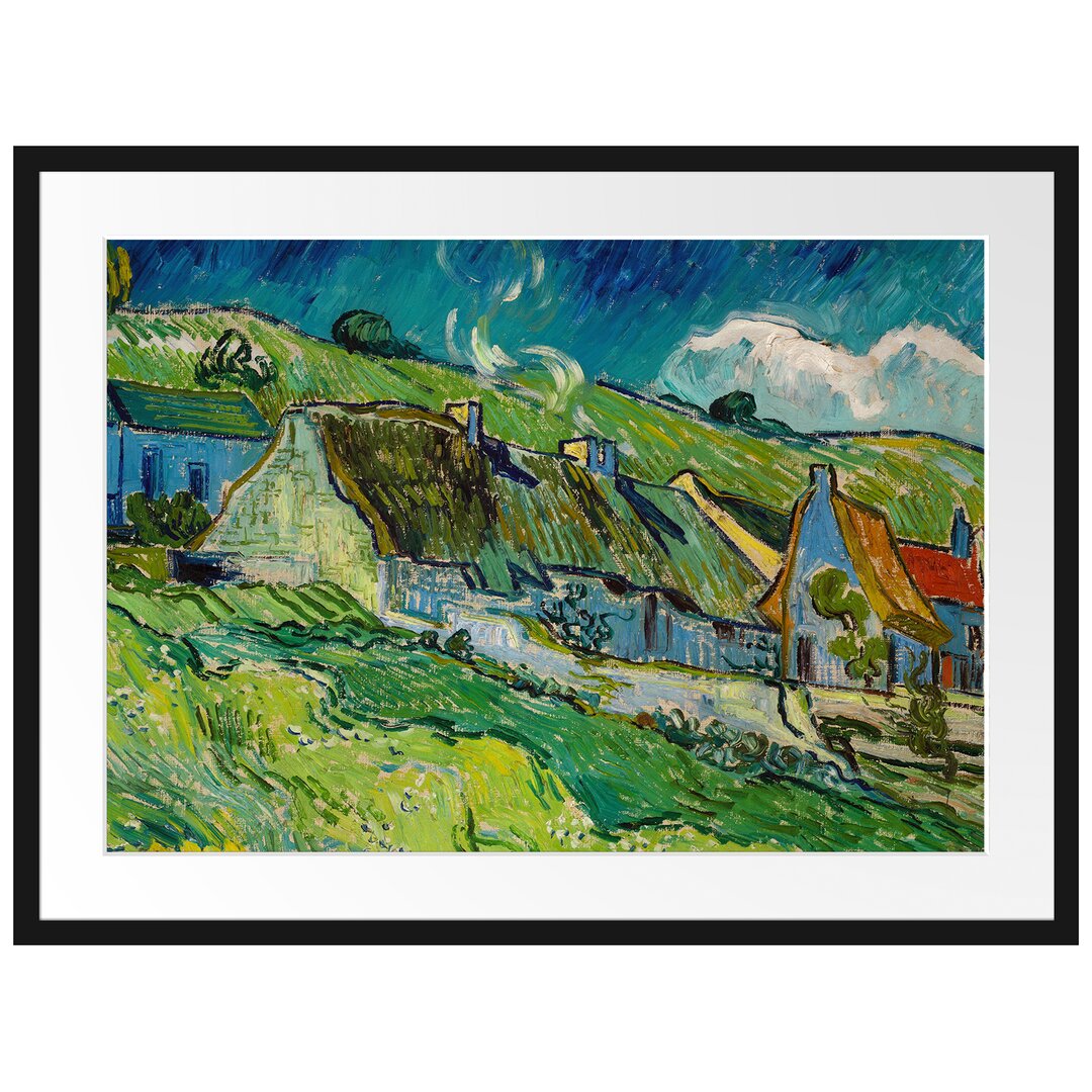 Gerahmter Kunstdruck Thatched Country Houses von Vincent Van Gogh