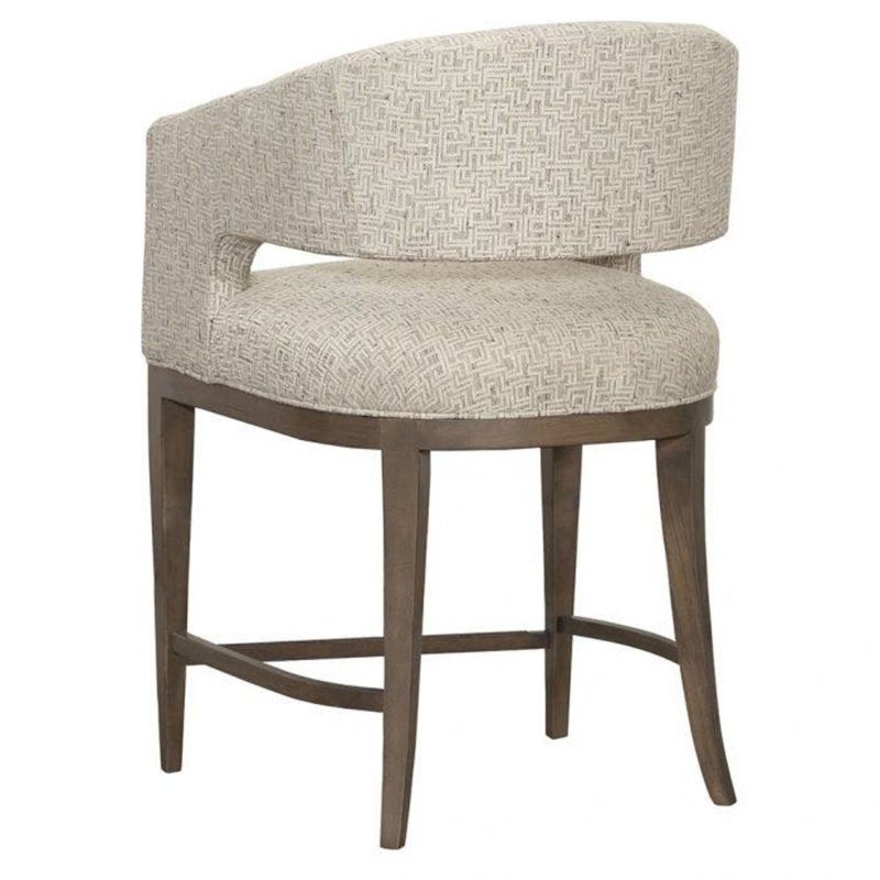 Tabouret de comptoir 26,5 po Cleo, Noyer, Lin 3152