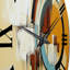 Horloge murale Mid-Century géométrique abstrait orange rétro I-93380689