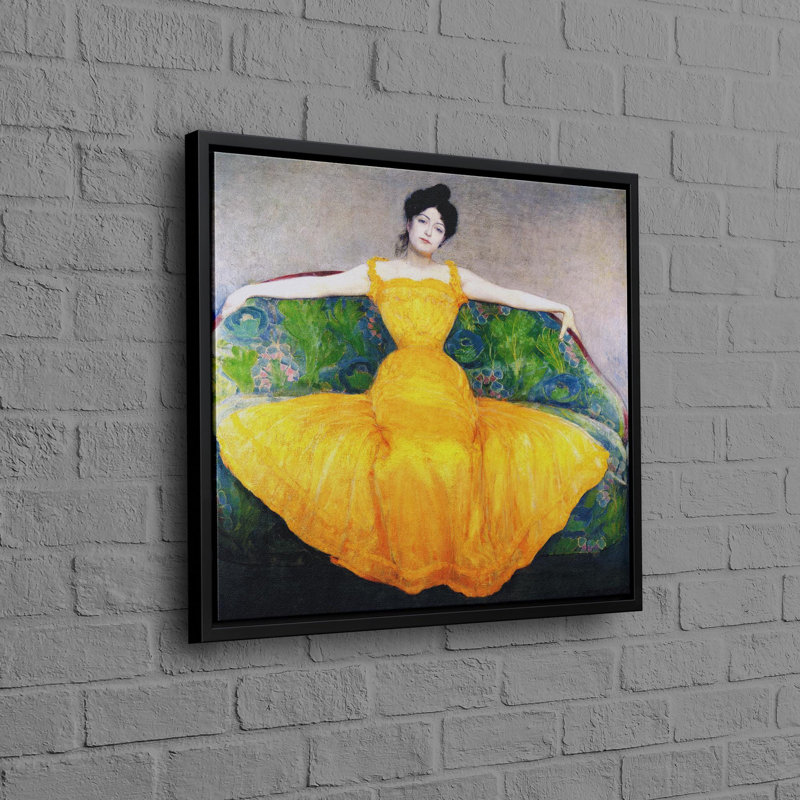 Print on Canvas, 80 cm H x 80 cm W, Black Floater Framed