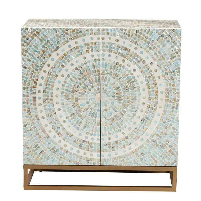 Byrd 2 - Door Mother of Pearl Accent Cabinet