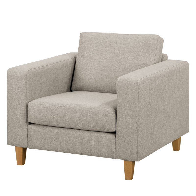 Laila-Grace Upholstered Armchair, Brown, Light Beige