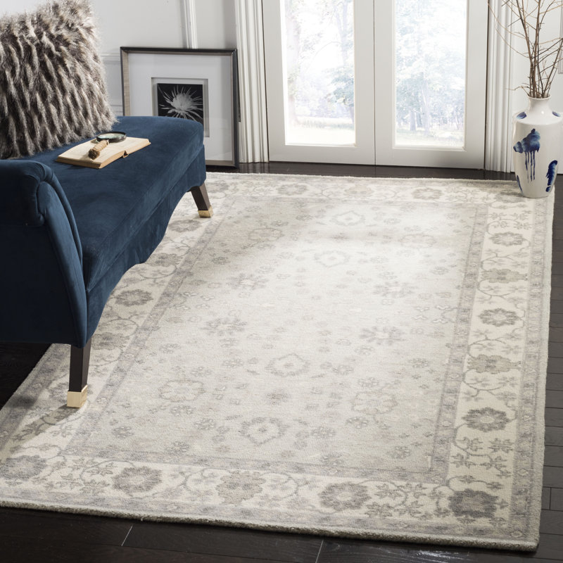 Christiana Restoration Vintage Hand Tufted Wool And Viscose Oriental Rug, Rectangle 5' x 8'
