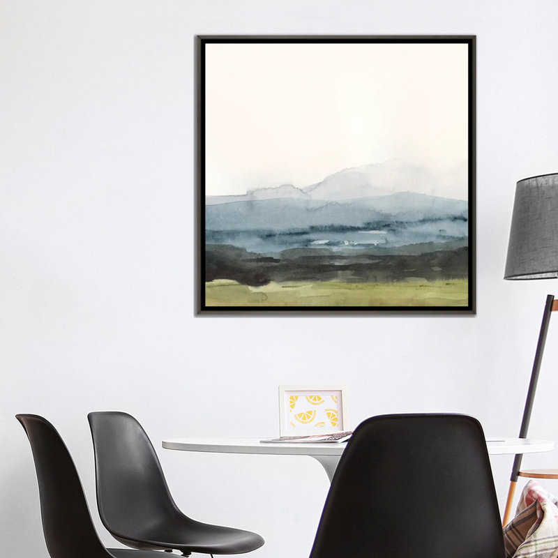 Blue Ridge Bound I - reproduction d'art murale - toile encadrée, Gris, H 37 po x l 37 po