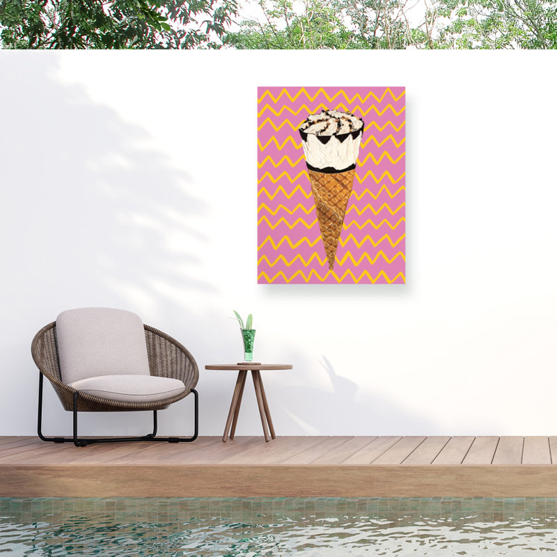 Rouleau bolologien rose sur toile, H 47 po x l 35 po