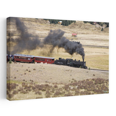 Cumbres et Toltec, train à vapeur près de Cumbres Pass, Colorado, États-Unis, art mural contemporain