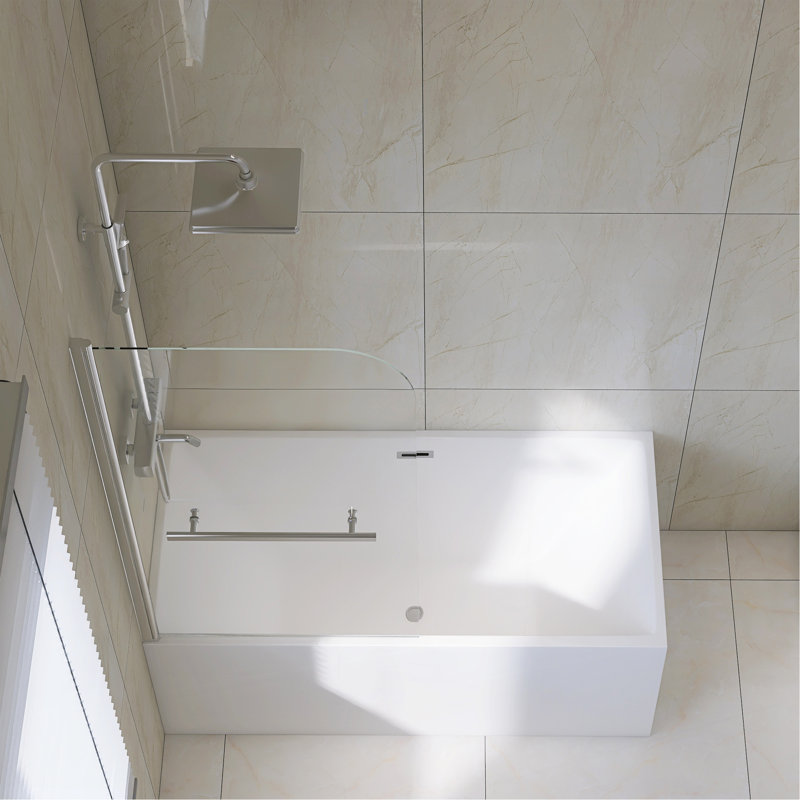 Panneau de douche en verre trempé sans cadre 31 "X55"