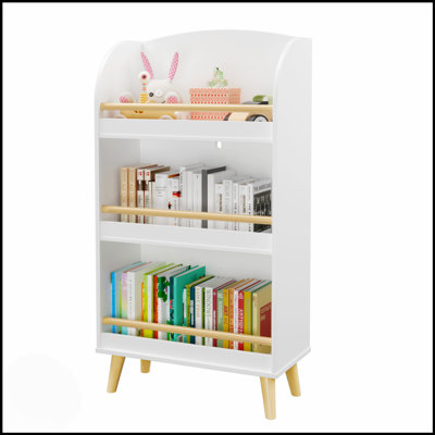 3-Tier Kids Bookshelf And Toy Storage Organizer, Sturdy And Stylish For Organized Playrooms And Bedrooms.