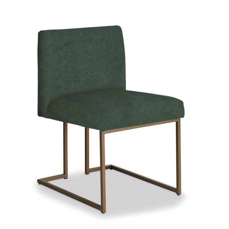 Andes Upholstered Dining Chair, Emerald Polyester