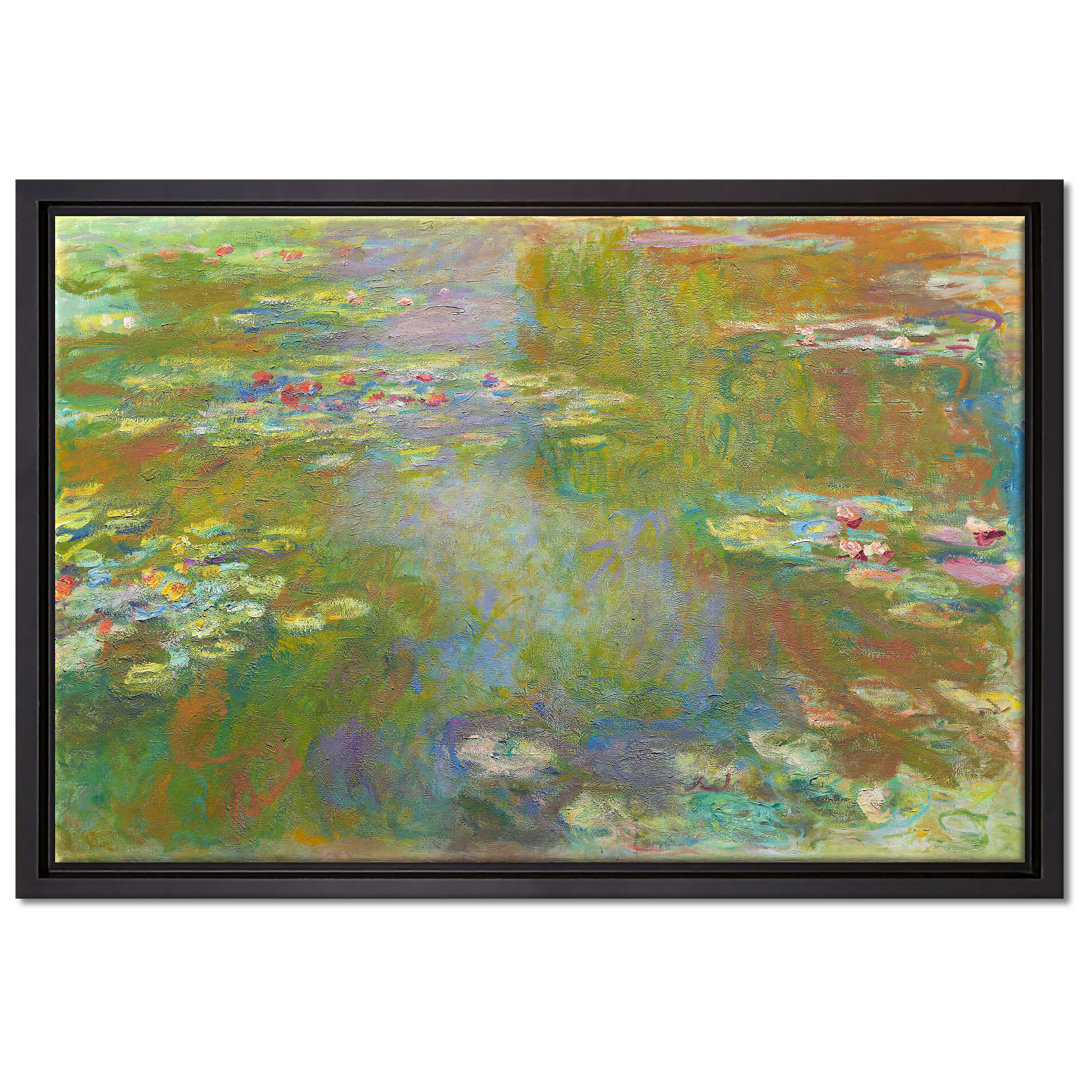 Gerahmtes Leinwandbild Lily Pond von Claude Monet