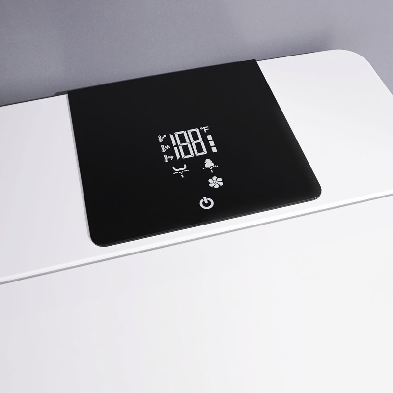 Toilette intelligente en céramique avec siège chauffant, Blanc