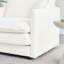 Canapé modulaire en U pour salon, canapé convertible 5 places avec chenille blanche en tissu