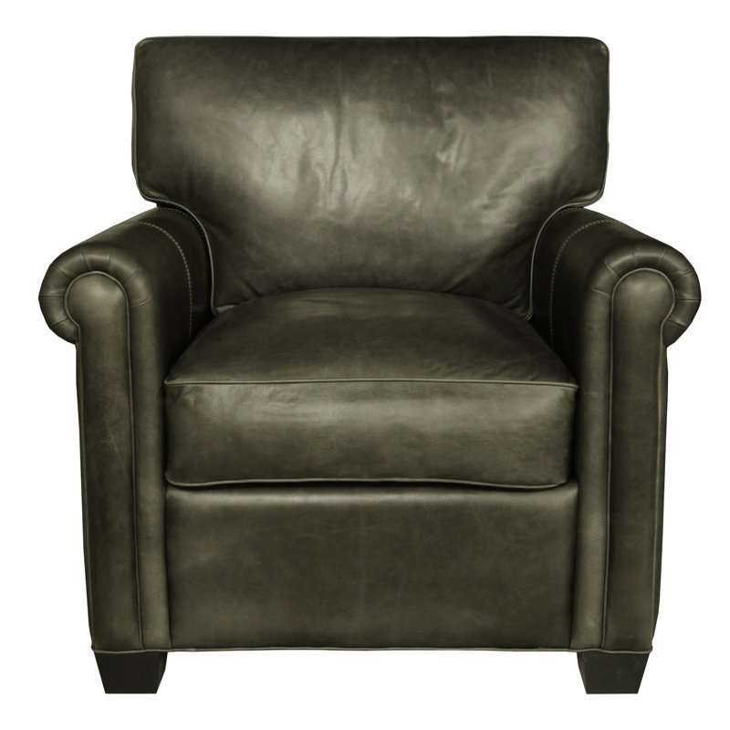 Bordeaux Leather Chair And A Half, Espresso, Cemento (Rodeo)