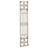 Wood Distressed Ornamental Panel Scroll Cream Wall Decor with Bronze Metal Wire Details