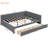 Full Daybed With 2 Drawer Storage, Gray Linen Fabric. Bed Frame Without Box Spring For A Modern Bedroom Interior Upholstered Drawers, Linen.-721337222