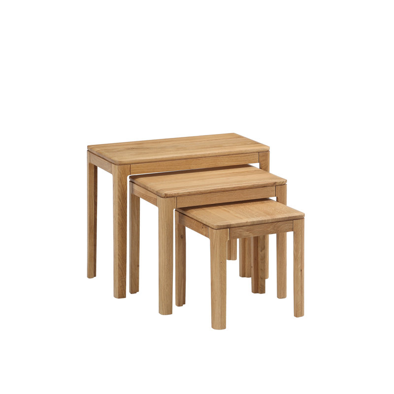 Remi Solid Wood Nesting Tables, Oak