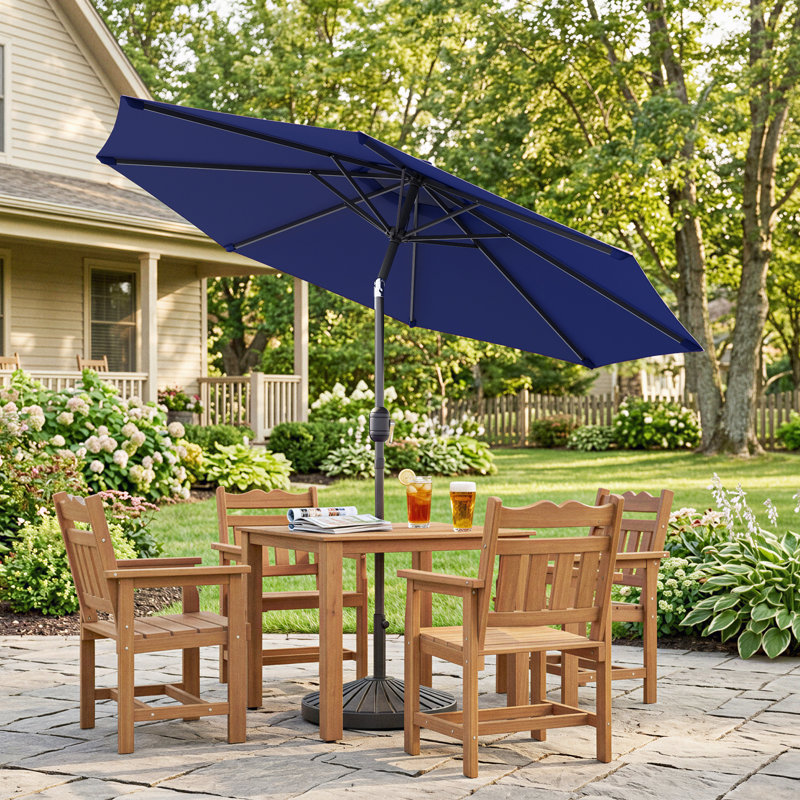 Parasol de marché 108 po Doraline, Bleu marine, H 92,9 po x l 90 po x P 90 po