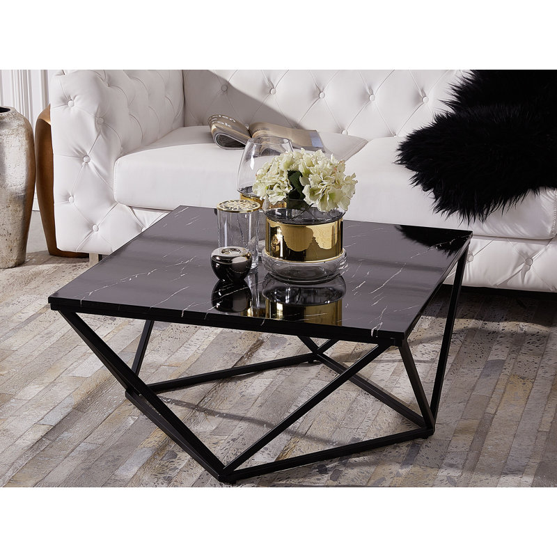 Neihart Frame Coffee Table, Black Top / Black Base
