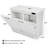 20 Gallons Double White Tilt-out Recycling Trash Cabient with Deodorizer (not Include Trash Can)