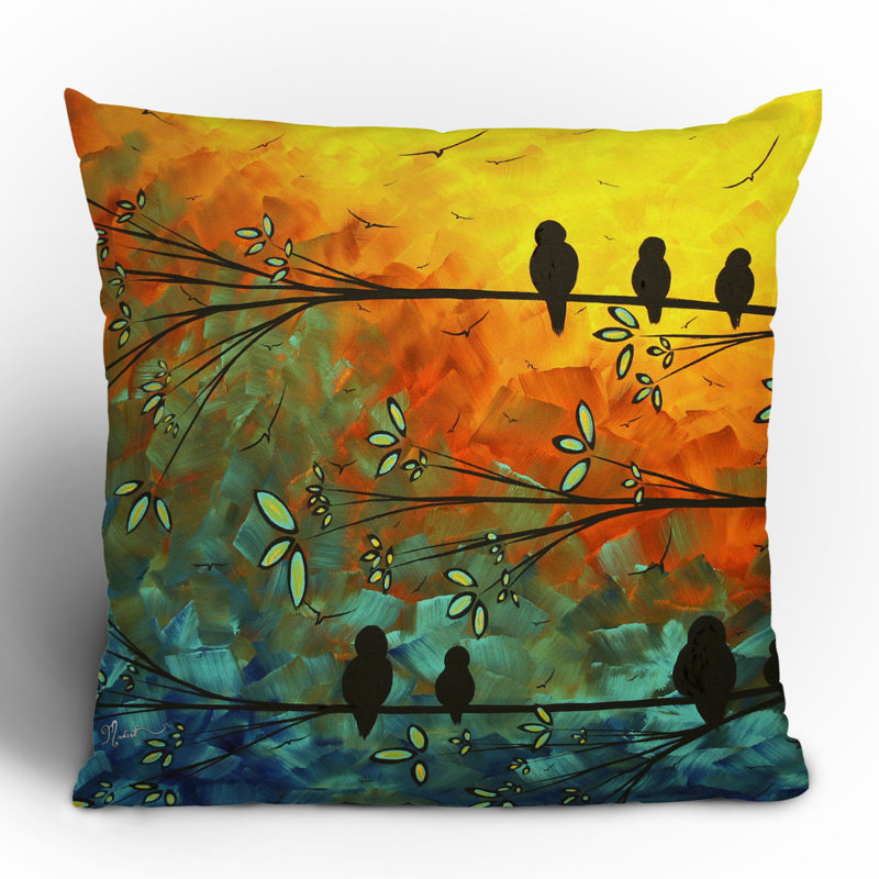 Coussin Madart Inc. Birds Of A Feather, 16 po x 16 po