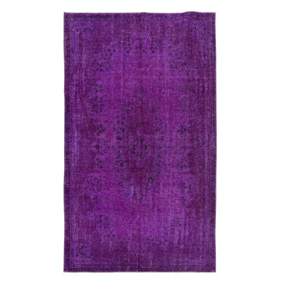 Tapis turc fait à la main de 5,8 x 10 pi pour l'esthétique de chambre à coucher, tapis de salon moderne