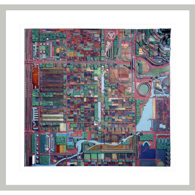 «Broadacre City» par Frank Lloyd Wright - reproduction giclée encadrée