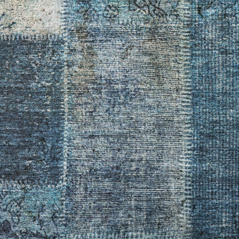 Tapis à poil long de qualité supérieure lavable à la machine ADS631, Blue, 10' x 14'