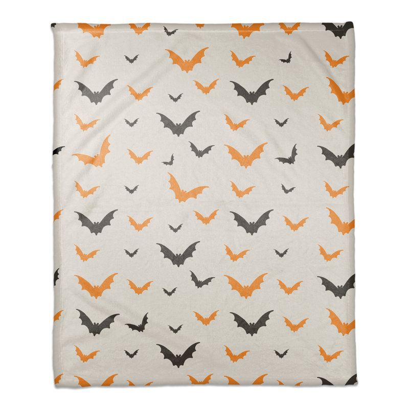 Halloween Bats Coral Fleece Blanket 50 x 60