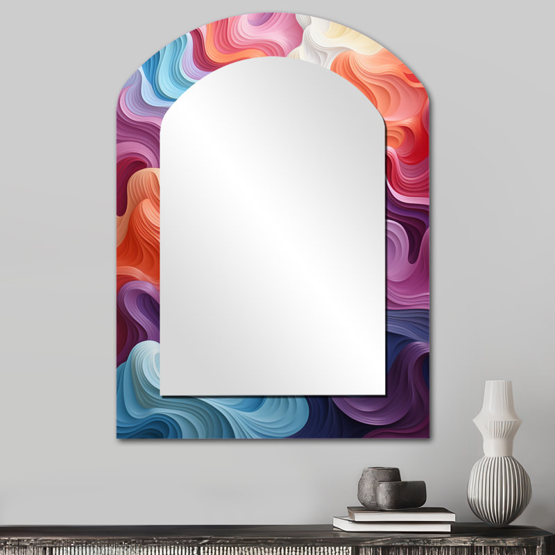 Multicolore Op Art Illusory Profondeur II - Op Art, 34 po x 25 po