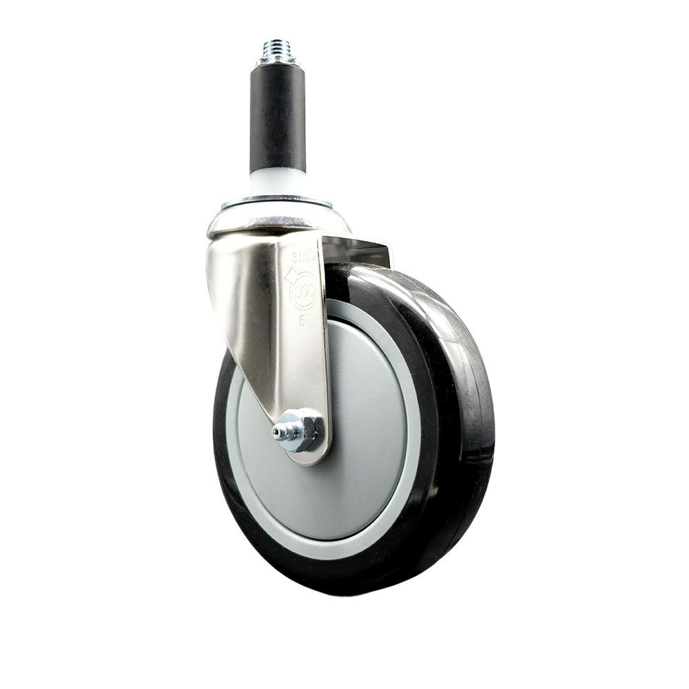 Service Caster 316SS Polyurethane Wheel Swivel Expanding Stem Caster ...