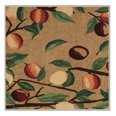 Washable Beach Plum Fruits Area Rug