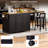 74.8" Kitchen Island With Extendable Dining Table, Kitchen Storage Cart With 3 Drawers, Power Outlet, Rolling Kitchen Island On Wheels With Spice Rack And 2 Door Cabinet, For Kitchen-1705370616