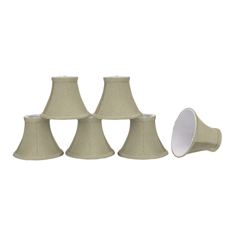 Abat-jour en tissu texturé jacquard H 5 po en tissu beige clair