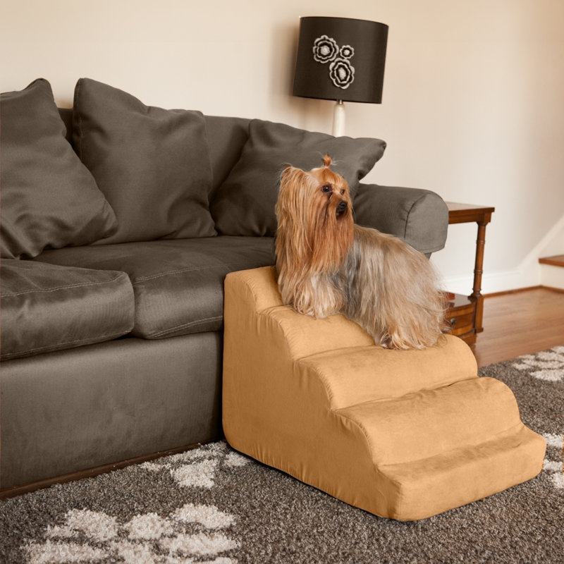 Snoozer Orthopedic Microsuede Stair Railing, Chameau, Moyen (H 17,5 po x l 21 po x P 25 po)
