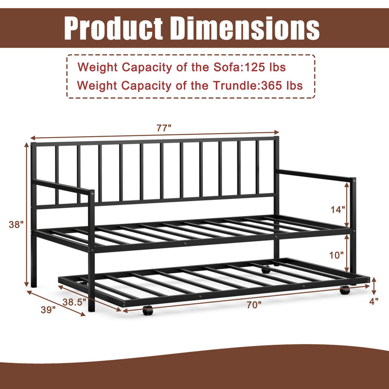 Aishia Daybed, Black