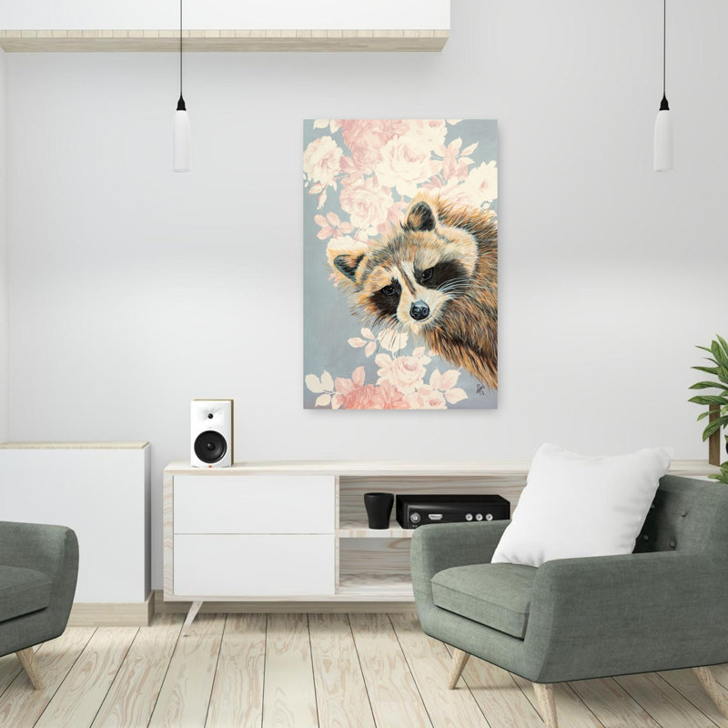 Mischievous Mac Contemporary Flower Forest Wall Art Print, 91.44cm H x 60.96cm W
