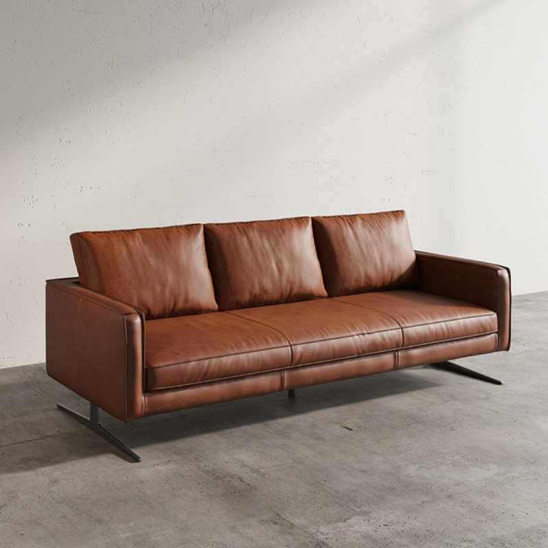 Retro Minimalist Luxury Sofa, Brown