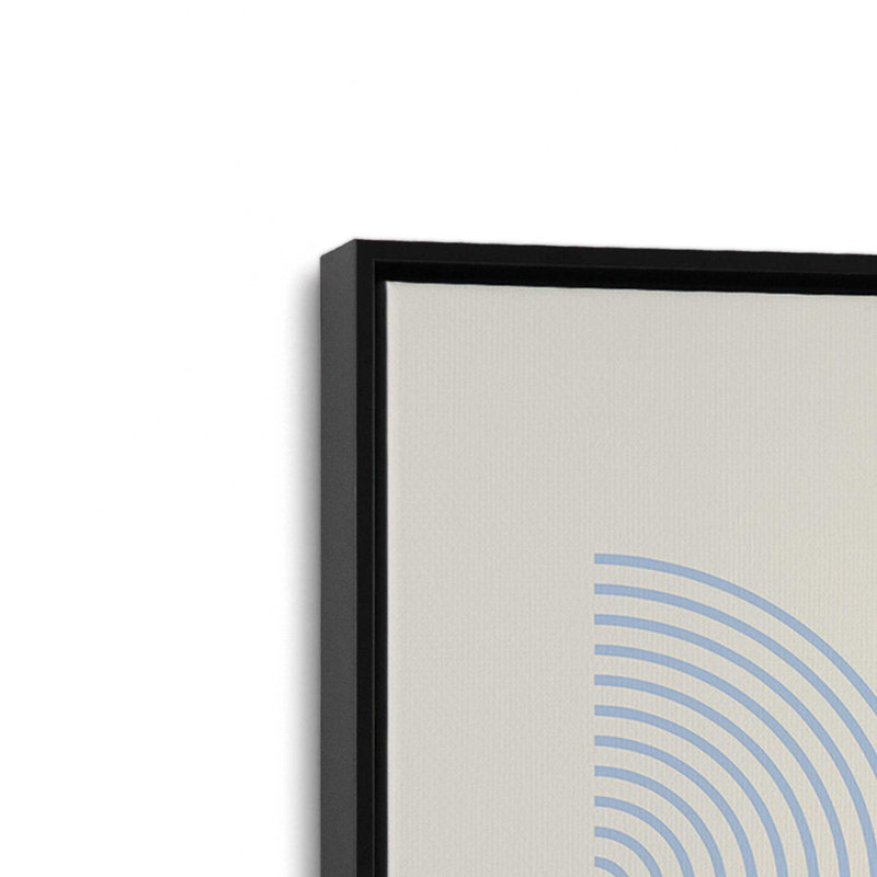 «Blue Bauhaus Composition affiche I», reproduction sur toile , H 18,75 po x l 12,75 po, Noir satiné