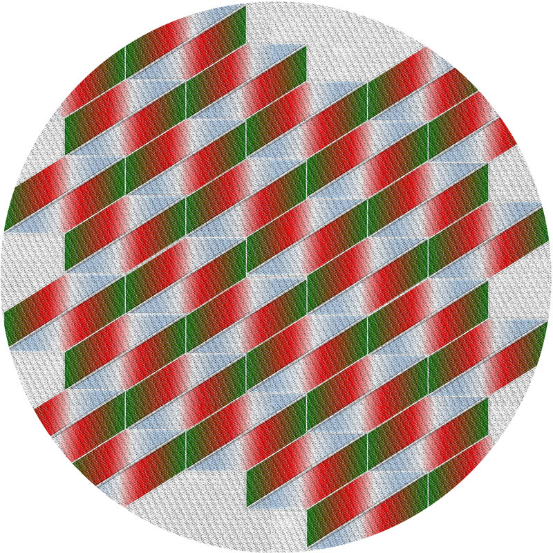 Geometric Indoor Rug, Round 7'