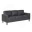 Chaise longue moderne en similicuir gris foncé-1239836722