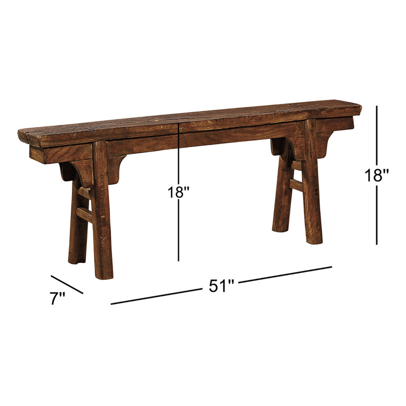 Peasant Solid Wood Dining Bench