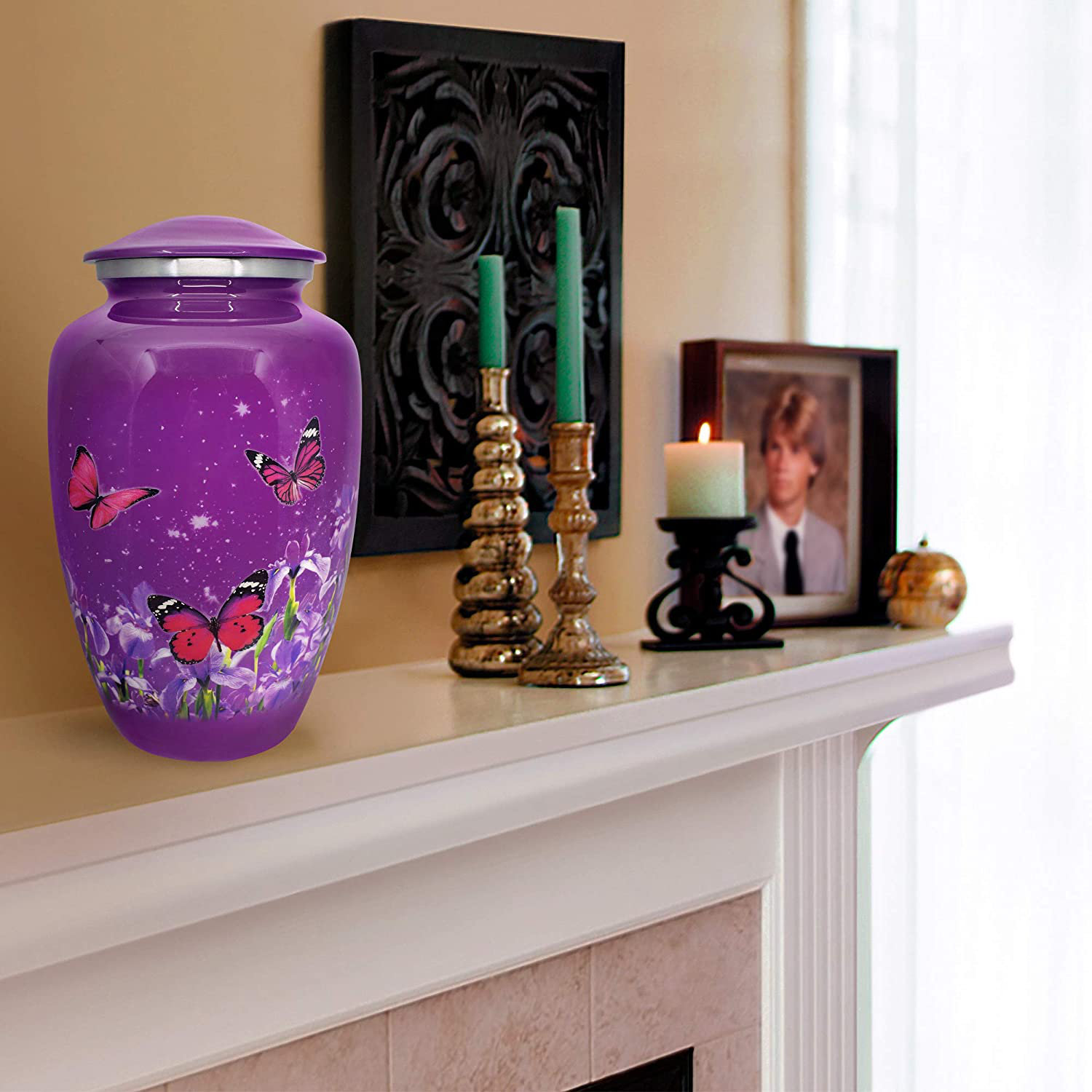 Trupoint Memorials Mystic Butterfly Cremation Urn for Human Ashes - with  Velvet Bag & Reviews