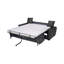 Canapé-lit en cuir grainé italien de 85 po avec matelas en mousse viscoélastique Capozzi-773428904