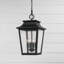12"W x 21"H 4-Light Outdoor Tapered Hanging Lantern with Ripple Glass-100652867