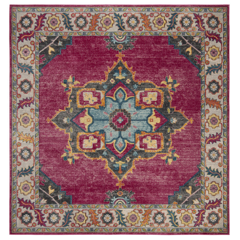 Doucet Performance Oriental Rug, Square 6'7"