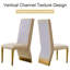 Chaise parsons en velours capitonné Mikler